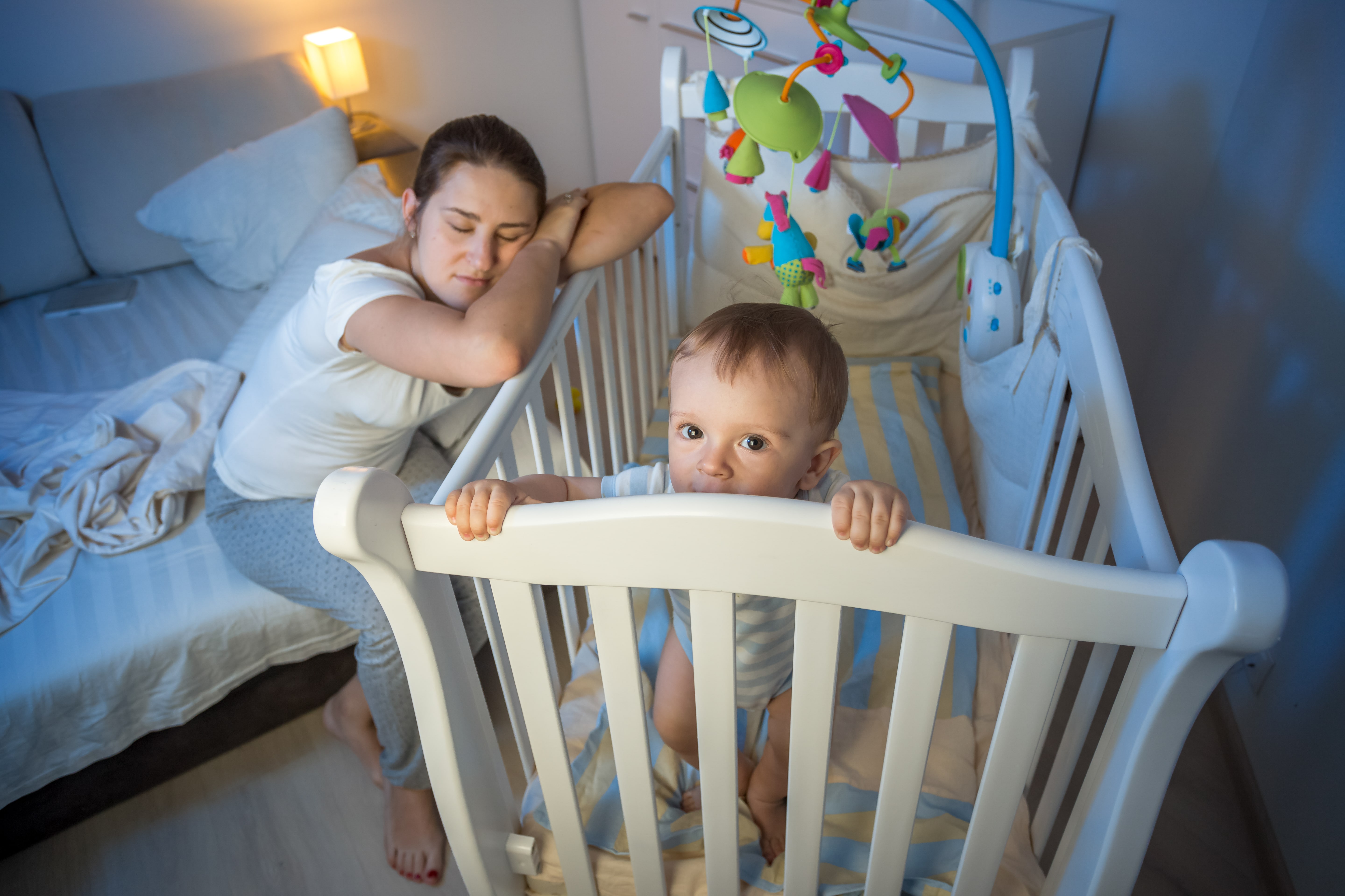 Baby wakes up rubbing deals nose